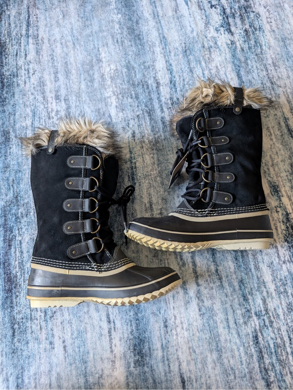 SOREL Joan Of Arctic Boots Womens Size 11  Waterproof Snow Rain Winter Faux Fur - Picture 4 of 16